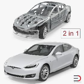 3D Tesla Model S and Frame Collection